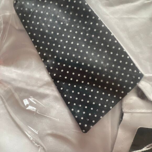 TINKWELL Shirt Men’s Long Sleeve Casual Button Up Slim Fit XL White Black NWT - Picture 9 of 10